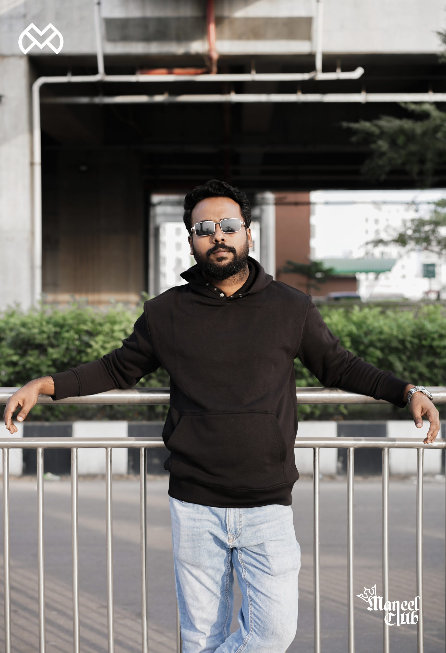 Snap Button Drop Shoulder Hoodie - Image 3